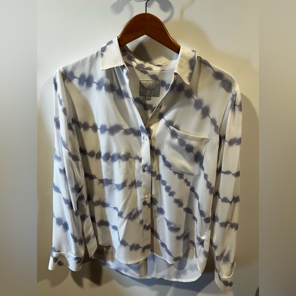 Rails Blue and White Button-Down Shirt